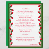 Brief van Santa Red Ornamenten Papier Blad (Voorkant / Achterkant)