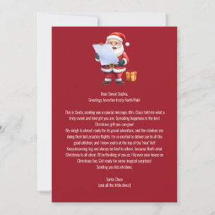 Brief van Sinterklaas' Bureaublad Kaart