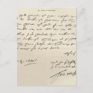 Brief van Sir Francis Drake Briefkaart