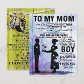 Brief van zoon aan mijn moeder, Huisdecoratie, Kaart (Voorkant / Achterkant)