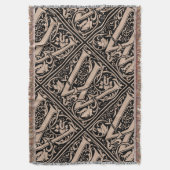 Brief W Middeleeuws Monogram Art Nouveau Deken (Voorkant Verticaal)