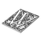 Brief W Middeleeuws Monogram Art Nouveau Notitieblok (Gedraaid)
