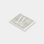Brief W Middeleeuws Monogram Art Nouveau Post-it® Notes (Schuin)