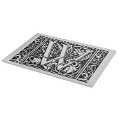 Brief W Middeleeuws Monogram Art Nouveau Snijplank (Hoek)