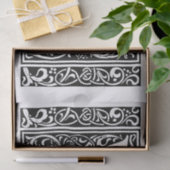 Brief W Middeleeuws Monogram Art Nouveau Tissuepapier (Geschenk)