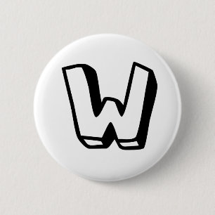 Brief W Ronde Button 5,7 Cm