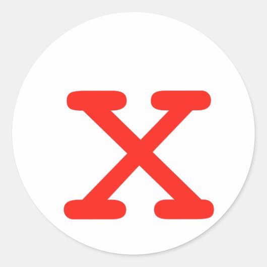 Brief X Ronde Sticker (Voorkant)