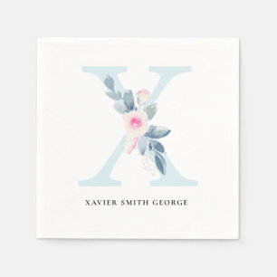 BRIEF X VAN ZFT BLUSH BLUE WHITE FLORAL ALPHABETS SERVET