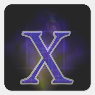 Brief X Vierkante Sticker