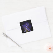 Brief X Vierkante Sticker (Envelop)