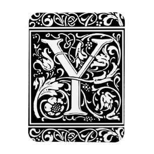 Brief Y Medieval Monogram Initiaal Magneet