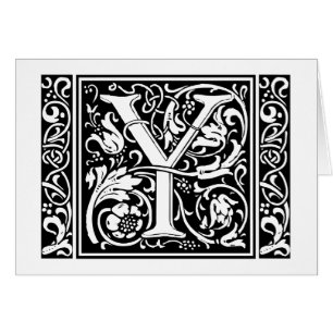Brief Y Middeleeuws Monogram Art Nouveau