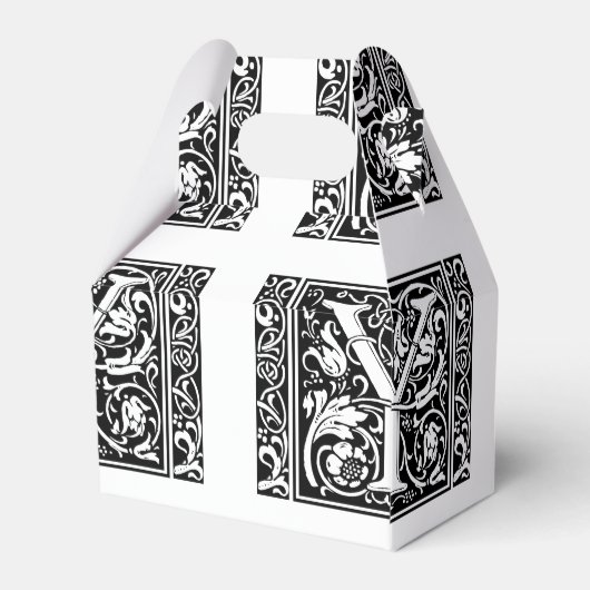 Brief Y Middeleeuws Monogram Art Nouveau Bedankdoosjes (Achterkant)