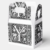 Brief Y Middeleeuws Monogram Art Nouveau Bedankdoosjes (Geopend)