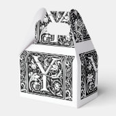 Brief Y Middeleeuws Monogram Art Nouveau Bedankdoosjes (Voorkant Zijde)