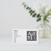 Brief Y Middeleeuws Monogram Art Nouveau Visitekaartje (Staand voorkant)