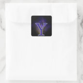 Brief Y Vierkante Sticker (Tas)