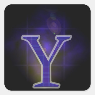 Brief Y Vierkante Sticker