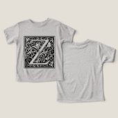 Brief Z Middeleeuws Monogram Art Nouveau (Ontwerp Voorkant & Achterkant)