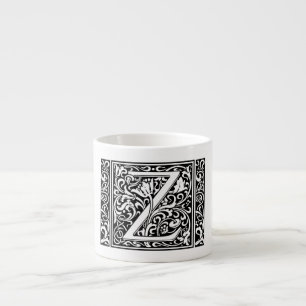 Brief Z Middeleeuws Monogram Art Nouveau Espresso Kop
