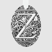 Brief Z Middeleeuws Monogram Art Nouveau Ornament (voorkant)