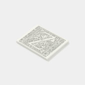 Brief Z Middeleeuws Monogram Art Nouveau Post-it® Notes (Schuin)