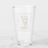 BRIEF Z MONOGRAM Beauful Wedding New Home Gift Glas (Achterkant)