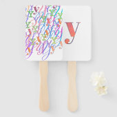 Briefconfetti "Y" Handwaaier (Voorkant en achterkant)