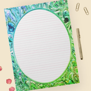 Briefformaat: 8,5 x 11-inch roze, geblazen papierg notitieblok