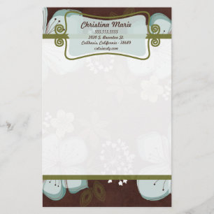 Briefhoofd briefpapier Hawaiian Blue Flower