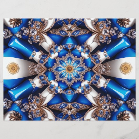 Briefhoofd met Argentijnse kleuren Design (Voorkant)