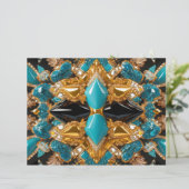 Briefhoofd met Bahamas kleuren ontwerp (Staand voorkant)