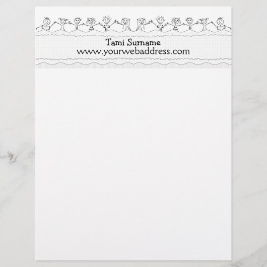 Briefhoofd met blije kinderen ontwerp (Voorkant)