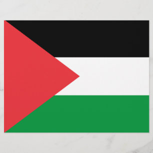 Briefhoofd met de vlag van Palestina