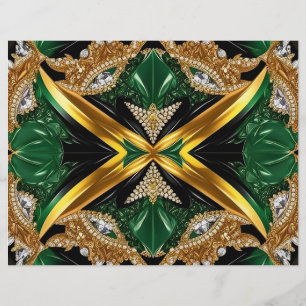 Briefhoofd met Jamaicaanse kleuren Design