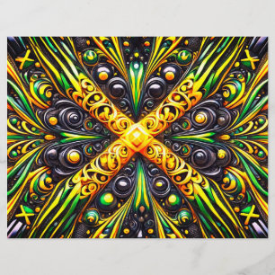 Briefhoofd met Jamaicaanse kleuren Design