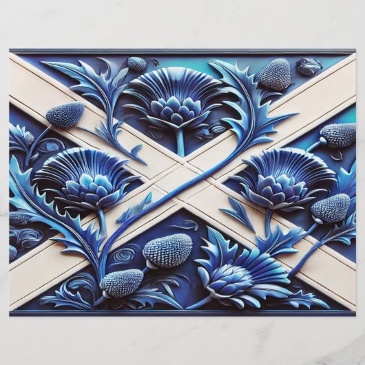 Briefhoofd met Schots Thistles Design (Voorkant)