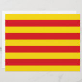 Briefhoofd met vlag van Catalonië (Voorkant / Achterkant)
