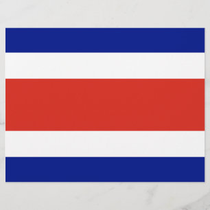 Briefhoofd met vlag van Costa Rica