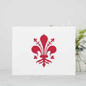 Briefhoofd met vlag van Florence, Toscane (Staand voorkant)