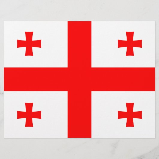 Briefhoofd met vlag van Georgië (Voorkant)