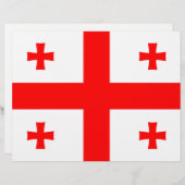 Briefhoofd met vlag van Georgië (Voorkant / Achterkant)