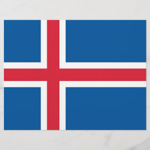 Briefhoofd met vlag van IJsland