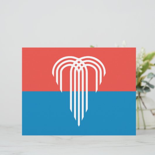 Briefhoofd met vlag van Kansas City, Missouri (Staand voorkant)