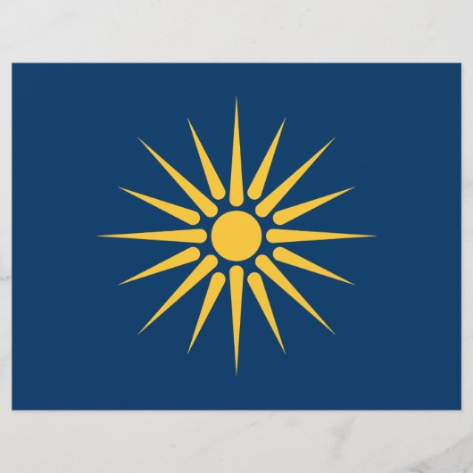 Briefhoofd met vlag van Macedonië, Griekenland (Voorkant)