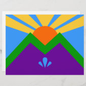 Briefhoofd met Vlag van Manitou Springs, Colorado (Voorkant / Achterkant)