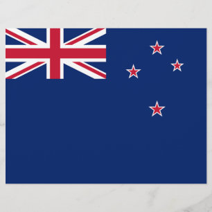 Briefhoofd met vlag van Nieuw-Zeeland