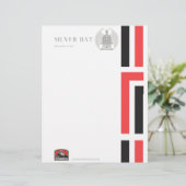  briefhoofd, treinbriefpapier briefhoofd (Staand voorkant)