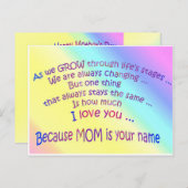 BRIEFKAART 14.05.03.16.MOEDERDAG (Voorkant / Achterkant)