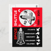 Briefkaart 2 van de Space Shuttle (Voorkant / Achterkant)